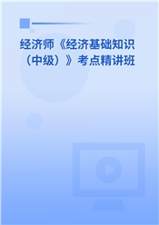 2025年经济师《经济基础知识（中级）》考点精讲班