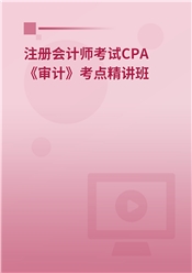 2025年注册会计师考试CPA《审计》考点精讲班