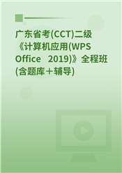 广东省高校CCT二级《计算机应用（WPS Office 2019）》全程班（含题库＋辅导）